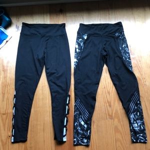 2 pairs of black super cute leggings!